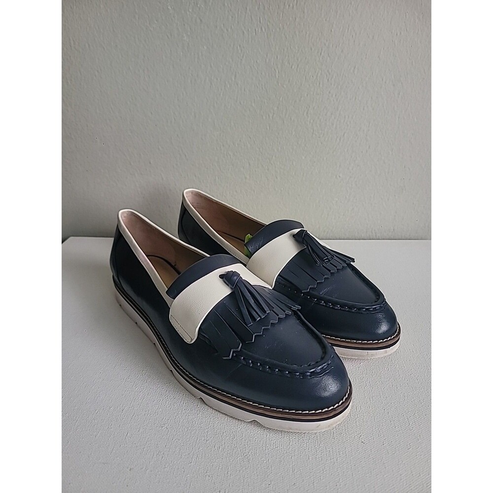 SOLD SOLD SOLD Talbots Navy Leather Penny Loafers Sz 8.5